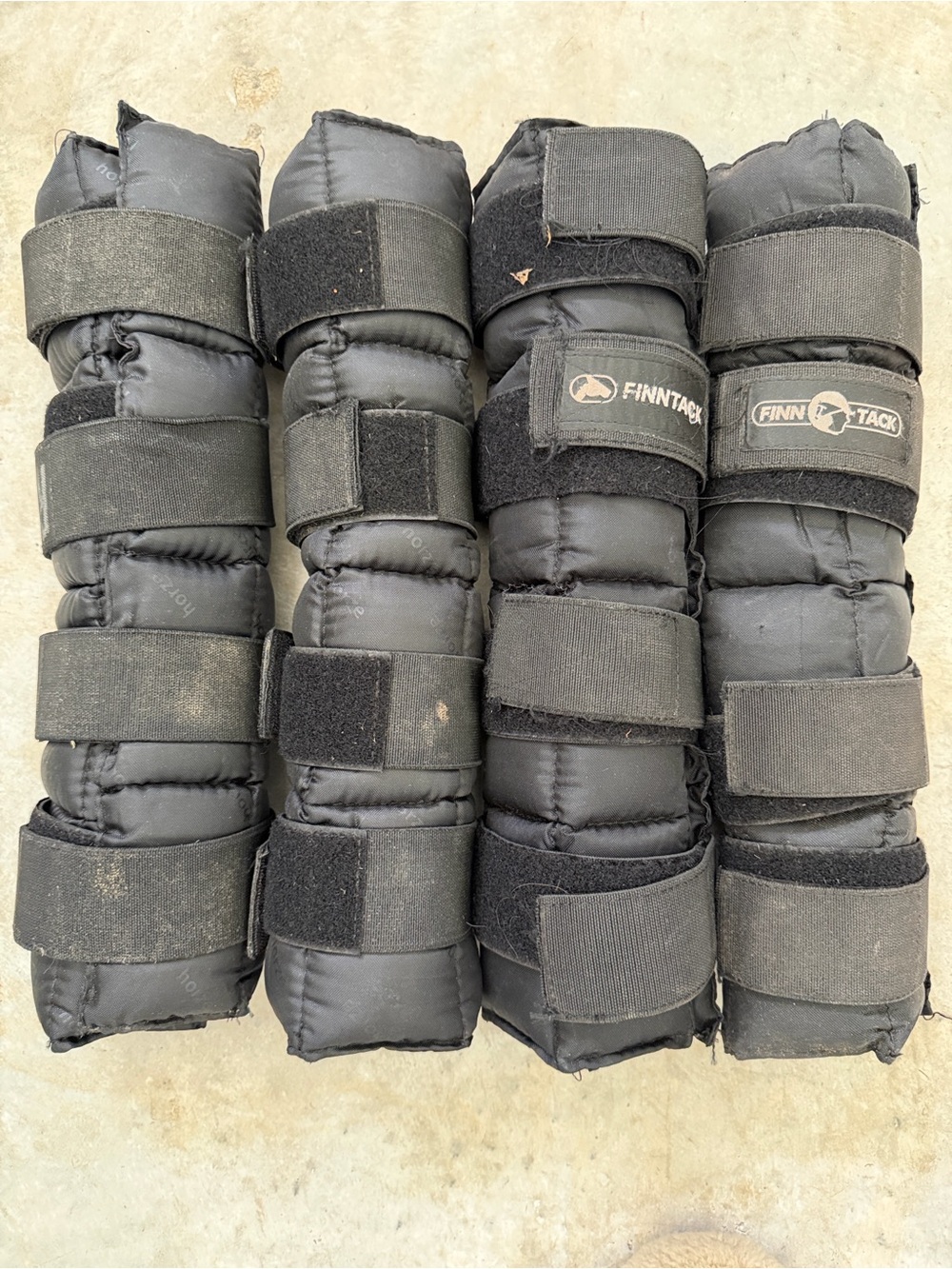 Finn-Tack Black Ice Horse Boots - Set of 4